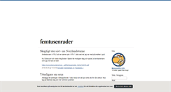 Desktop Screenshot of femtusenrader.blogg.se