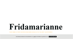 Desktop Screenshot of fridamarianne.blogg.se