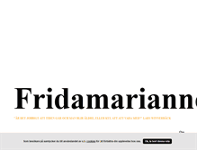 Tablet Screenshot of fridamarianne.blogg.se