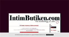 Desktop Screenshot of intimbutiken.blogg.se