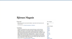 Desktop Screenshot of bjorneesmagasin.blogg.se