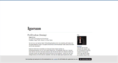 Desktop Screenshot of igorsson.blogg.se
