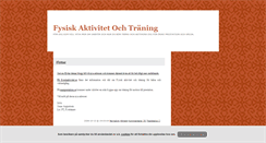 Desktop Screenshot of fysiskaktivitet.blogg.se