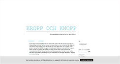 Desktop Screenshot of kroppochknopp.blogg.se