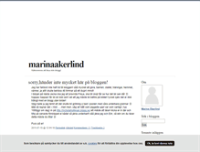 Tablet Screenshot of marinaakerlind.blogg.se