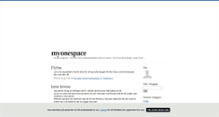 Desktop Screenshot of myonespace.blogg.se