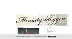 Desktop Screenshot of miniatyrbloggen.blogg.se