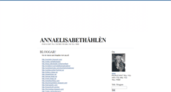 Desktop Screenshot of annaaelisabeth.blogg.se