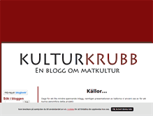 Tablet Screenshot of kulturkrubb.blogg.se