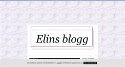 Desktop Screenshot of elinsofie.blogg.se