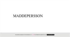 Desktop Screenshot of maddepersson.blogg.se