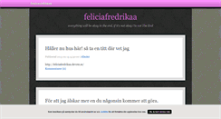 Desktop Screenshot of feliciafredrikaa.blogg.se