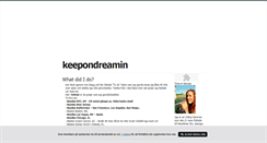 Desktop Screenshot of keepondreamin.blogg.se