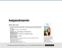 Tablet Screenshot of keepondreamin.blogg.se