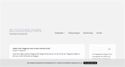 Desktop Screenshot of blogghjalparn.blogg.se