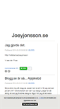 Mobile Screenshot of joeyjonsson.blogg.se