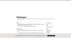 Desktop Screenshot of lekiskogen.blogg.se