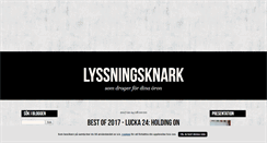 Desktop Screenshot of lyssningsknark.blogg.se