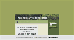 Desktop Screenshot of marieholm.blogg.se