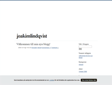 Tablet Screenshot of joakimlindqvist.blogg.se