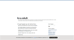 Desktop Screenshot of levaenkelt.blogg.se