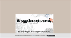 Desktop Screenshot of bloggdetektiverna.blogg.se
