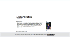 Desktop Screenshot of lisakarinmatilda.blogg.se