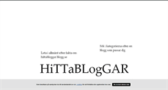 Desktop Screenshot of hittabloggar.blogg.se