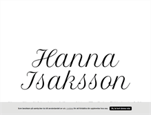 Tablet Screenshot of hannaamandaisaksson.blogg.se