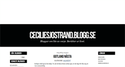 Desktop Screenshot of ceciliesjostrand.blogg.se