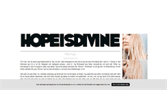 Desktop Screenshot of hopeisdivine.blogg.se