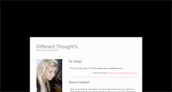 Desktop Screenshot of differentthoughts.blogg.se