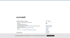 Desktop Screenshot of overrated.blogg.se