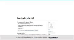 Desktop Screenshot of howtodeepthroat.blogg.se
