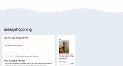 Desktop Screenshot of dressyrhoppning.blogg.se