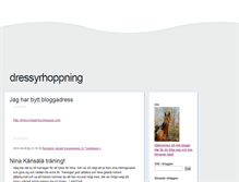 Tablet Screenshot of dressyrhoppning.blogg.se