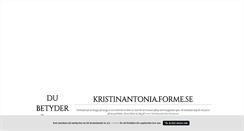 Desktop Screenshot of kristinantonia.blogg.se