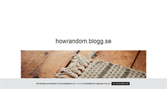 Desktop Screenshot of howrandom.blogg.se