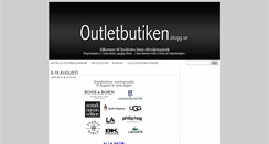 Desktop Screenshot of outletbutiken.blogg.se