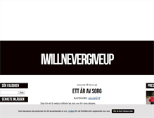 Tablet Screenshot of iwillnevergiveup.blogg.se
