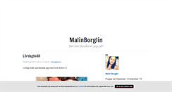 Desktop Screenshot of malinborglin.blogg.se