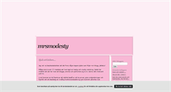 Desktop Screenshot of mrsmodesty.blogg.se
