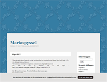 Tablet Screenshot of mariaspyssel.blogg.se
