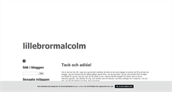 Desktop Screenshot of lillebrormalcolm.blogg.se