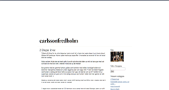 Desktop Screenshot of carlssonfredholm.blogg.se