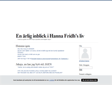 Tablet Screenshot of hannafridh.blogg.se