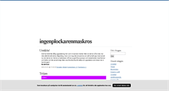 Desktop Screenshot of ingenplockarenmaskros.blogg.se