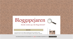 Desktop Screenshot of bloggspejaren.blogg.se