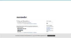Desktop Screenshot of maxiander.blogg.se