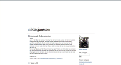 Desktop Screenshot of niklasjansson.blogg.se